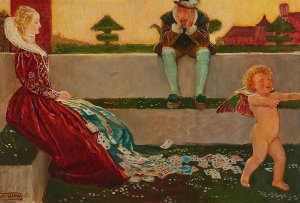 Cupid And Campaspe by Byam Shaw Oil Painting