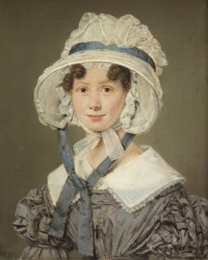 Birgitte Sobotker Hohlenberg, nee Malling by C.A. Jensen Oil Painting