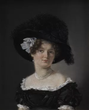 Mathilde Theresia von Irgens-Bergh, nee Holsten, the Wife of Mathias Friis von Irgens-Bergh Oil painting by C.A. Jensen