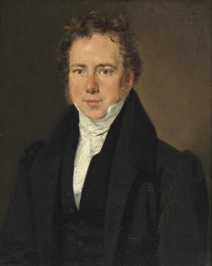 Portraet af Edward O'Ferrall greve Bourke by C.A. Jensen Oil Painting