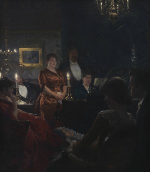 Portraet af fru Gumperd by C.A. Jensen Oil Painting