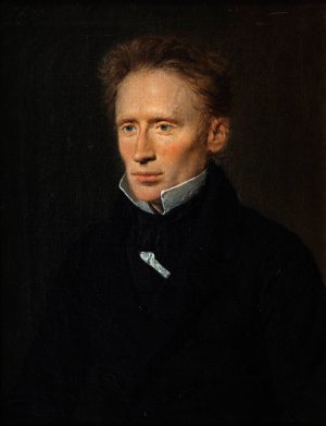 Portrait of Johannes Dam Hage by C.A. Jensen Oil Painting