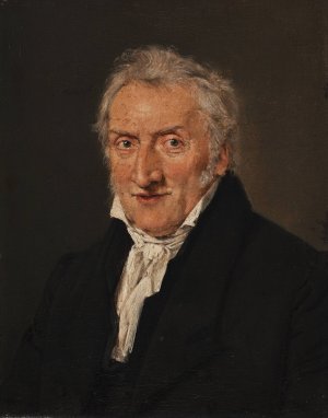 Portrait of The Flower Painter C.D. Fritzsch by C.A. Jensen Oil Painting