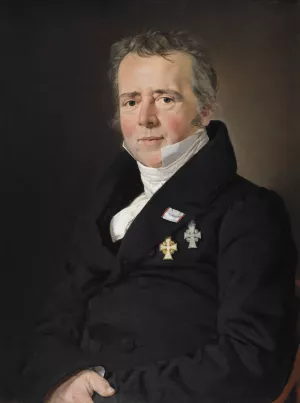 Portrait of the Scientist Hans Christian orsted Oil painting by C.A. Jensen