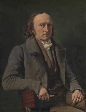 Self-Portrait by C.A. Jensen Oil Painting