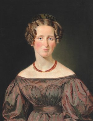 Signe Marie Vilhelmine Jensen by C.A. Jensen Oil Painting