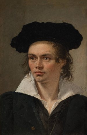 The Sculptor Hermann Ernst Freund by C.A. Jensen Oil Painting