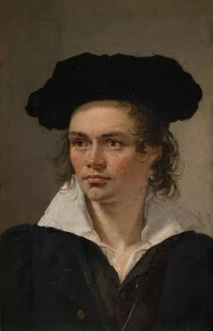 The Sculptor Hermann Ernst Freund by C.A. Jensen Oil Painting