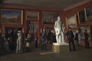 One of the Rooms in the Royal Collection of Paintings at Christiansborg Palace by C.C. Andersen Oil Painting