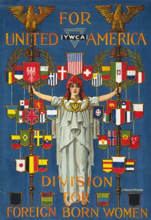For United America, YWCA Division for Foreign Born Women Oil painting by C. Howard Walker