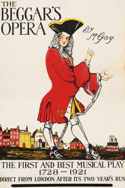 The Beggar's Opera  by C. Lovat Fraser - Hand-Painted Oil Painting Reproduction