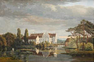 The Manor Of Gisselfeld, Zealand by C.V.M. Jensen Oil Painting