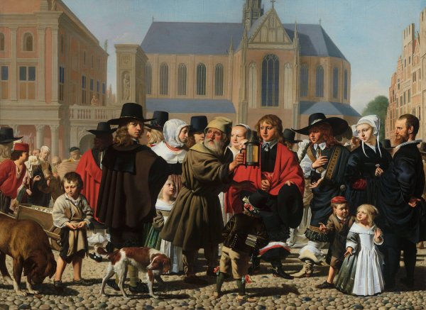Diogenes Looking for an Honest Man  by Caesar Van Everdingen - Hand-Painted Oil Painting Reproduction