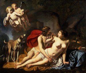 Jupiter and Callisto by Caesar Van Everdingen Oil Painting