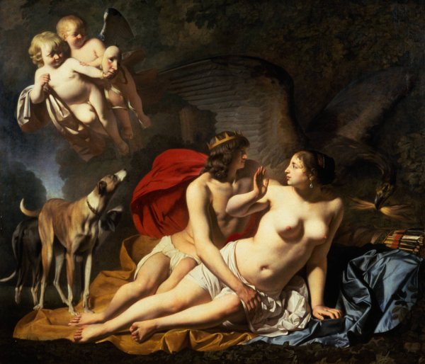 Jupiter and Callisto  by Caesar Van Everdingen - Hand-Painted Oil Painting Reproduction