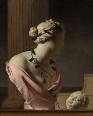 Trompe l'Oeil with a Bust of Venus by Caesar Van Everdingen Oil Painting