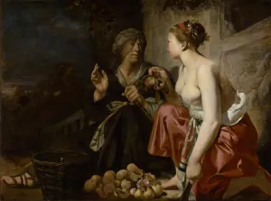 Vertumnus and Pomona Oil painting by Caesar Van Everdingen