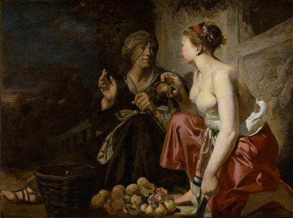 Vertumnus and Pomona  by Caesar Van Everdingen - Hand-Painted Oil Painting Reproduction