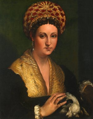 Portrait of a Lady by Callisto Piazza Oil Painting