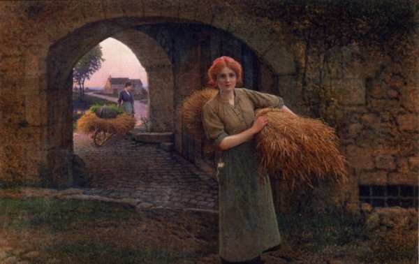 Carrying the Sheaves by Camille Felix Bellanger - Hand-Painted Oil Painting Reproduction