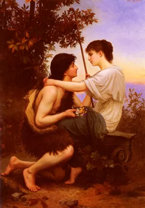 Idylle Oil painting by Camille Felix Bellanger