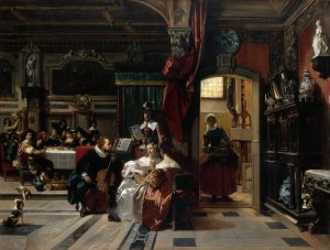 Van Dyck in London by Camille-Joseph-Etienne Roqueplan Oil Painting