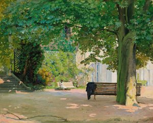 Scene Dans Un Jardin by Camille Martin Oil Painting