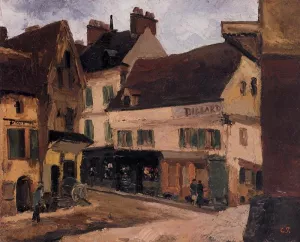 A Square in La Roche-Guyon painting by Camille Pissarro