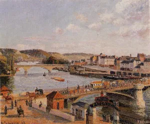 Afternoon, Sun, Rouen painting by Camille Pissarro