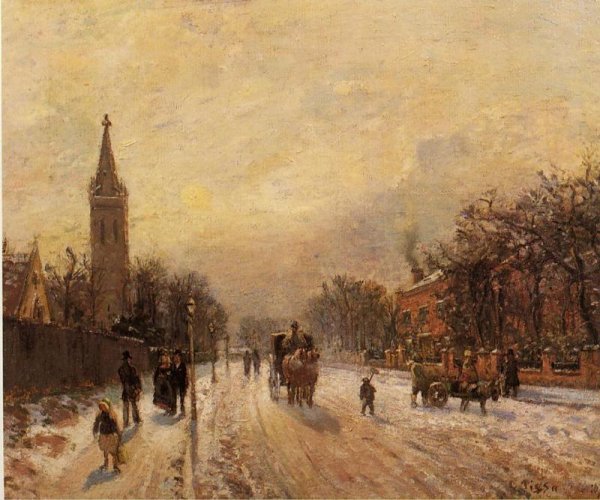 Main Product Photo of All Saints' Church, Upper Norwood Painting by Camille Pissarro