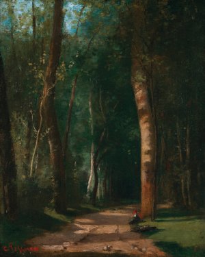 Allee Dans Une Foret by Camille Pissarro Oil Painting