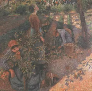 Apple Picking painting by Camille Pissarro