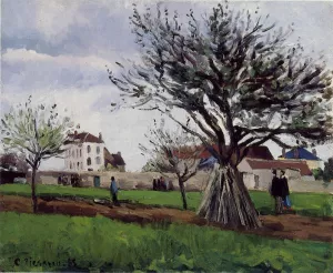 Apple Trees at Pontoise also known as The Home of Pere Gallien by Camille Pissarro - Oil Painting Reproduction