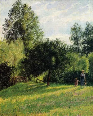 Apple Trees, Sunset, Eragny Oil painting by Camille Pissarro