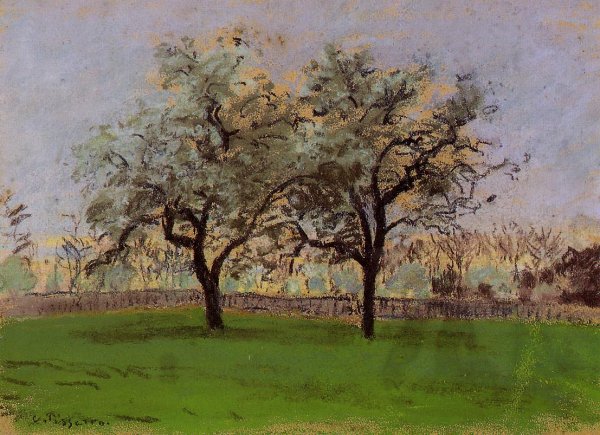 Apples Trees at Pontoise by Camille Pissarro - Hand-Painted Oil Painting Reproduction