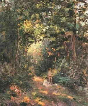 Autumn also known as Path in the Woods by Camille Pissarro - Oil Painting Reproduction