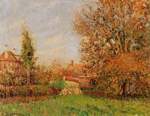 Autumn in Eragny by Camille Pissarro - Hand-Painted Oil Painting Reproduction