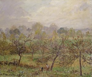Autumn, Morning Mist, Eragny-sur-Epte by Camille Pissarro Oil Painting