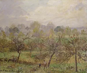 Autumn, Morning Mist, Eragny-sur-Epte painting by Camille Pissarro