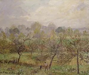 Autumn, Morning Mist, Eragny-sur-Epte Oil painting by Camille Pissarro