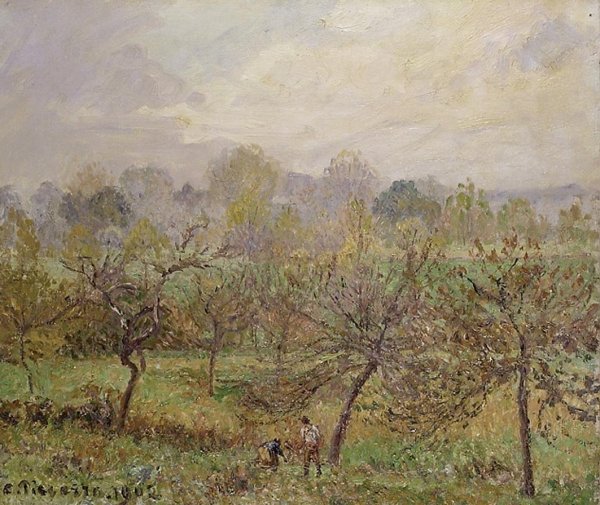 Autumn, Morning Mist, Eragny-sur-Epte by Camille Pissarro - Hand-Painted Oil Painting Reproduction