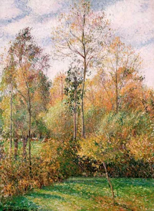 Autumn Poplars painting by Camille Pissarro