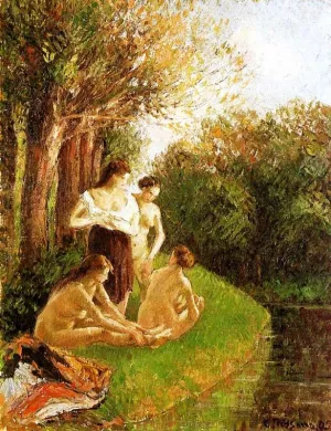 Bathers II by Camille Pissarro Oil Painting