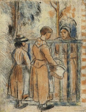 Beggar Women by Camille Pissarro Oil Painting