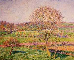 Big Walnut Tree at Eragny by Camille Pissarro Oil Painting