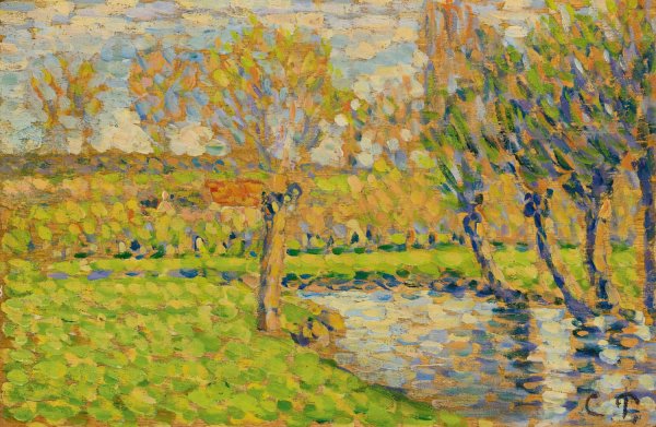 Main Product Photo of Bords De L'Epte a eragny Painting by Camille Pissarro