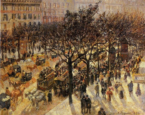 Main Product Photo of Boulevard des Italiens: Afternoon Painting by Camille Pissarro