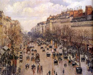 Boulevard Montmarte Oil painting by Camille Pissarro