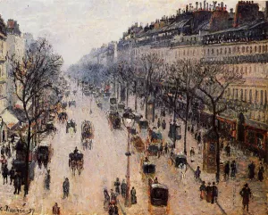 Boulevard Montmartre: Winter Morning by Camille Pissarro Oil Painting
