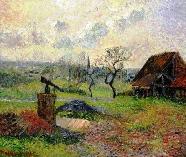 Main Product Photo of Brickworks at Eragny Painting by Camille Pissarro